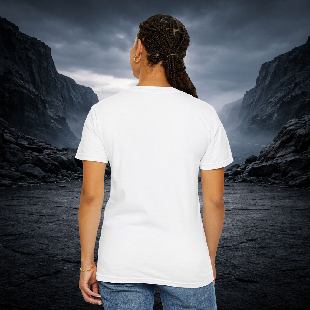 VYKN Classic Tee in white with bold black logo on chest