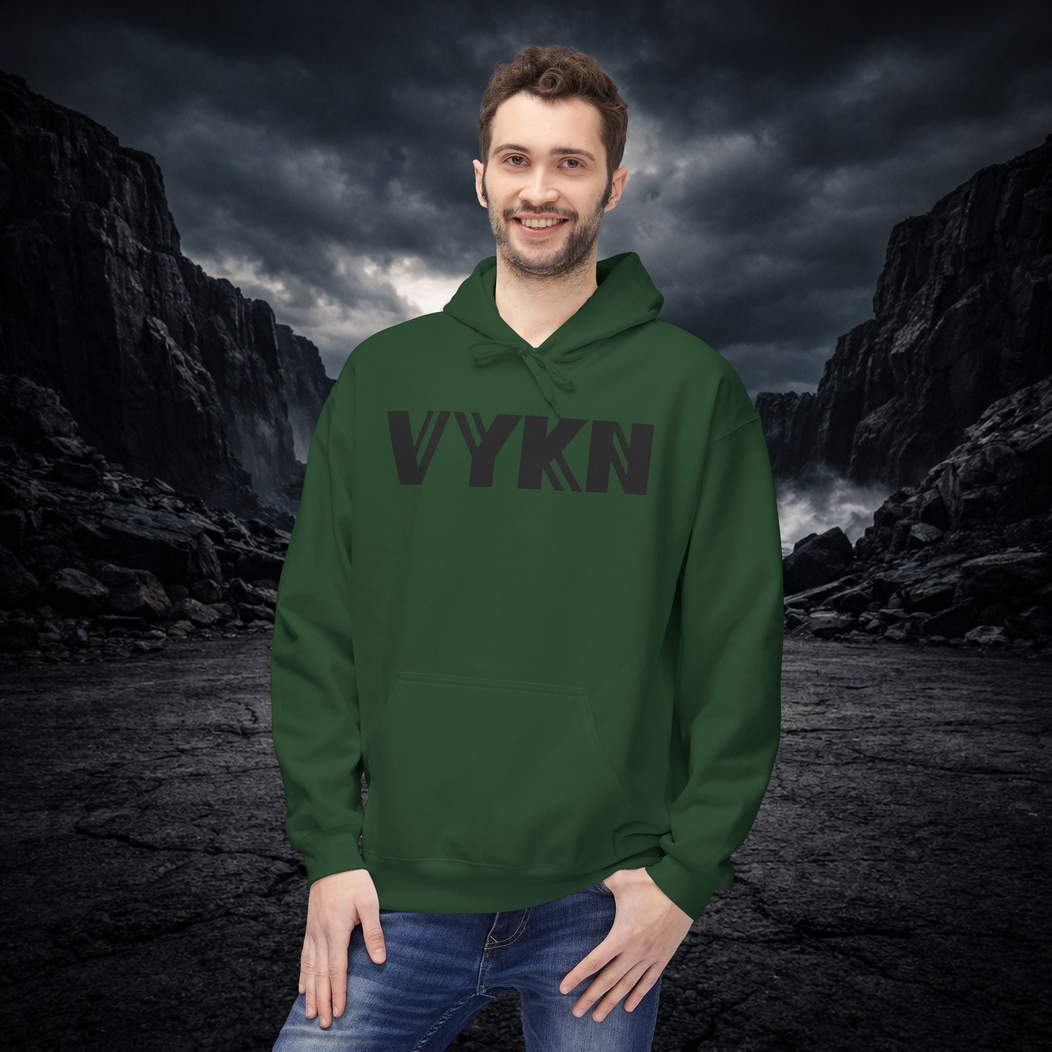 VYKN™ Classic Hoodie – Black Logo