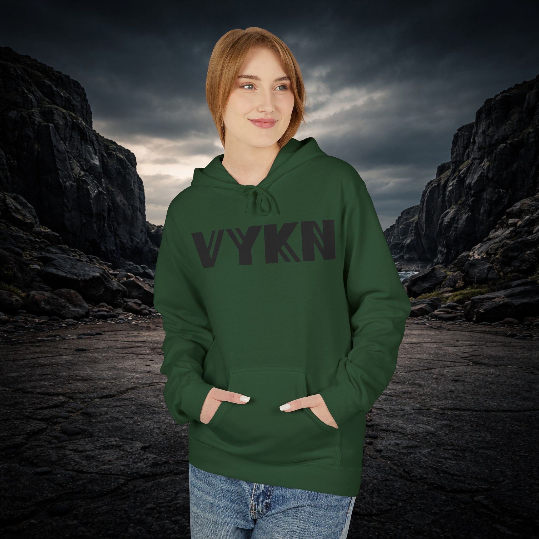 VYKN™ Classic Hoodie – Black Logo