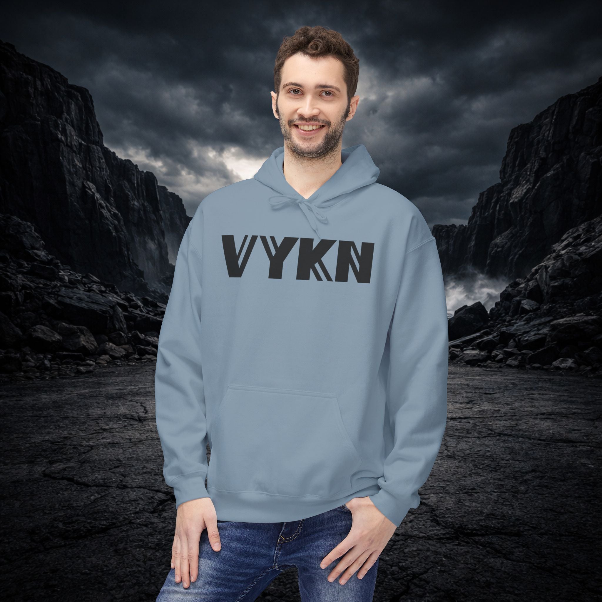VYKN™ Classic Hoodie – Black Logo