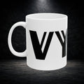 VYKN™ ceramic coffee mug in 11oz and 15oz sizes on a clean white background