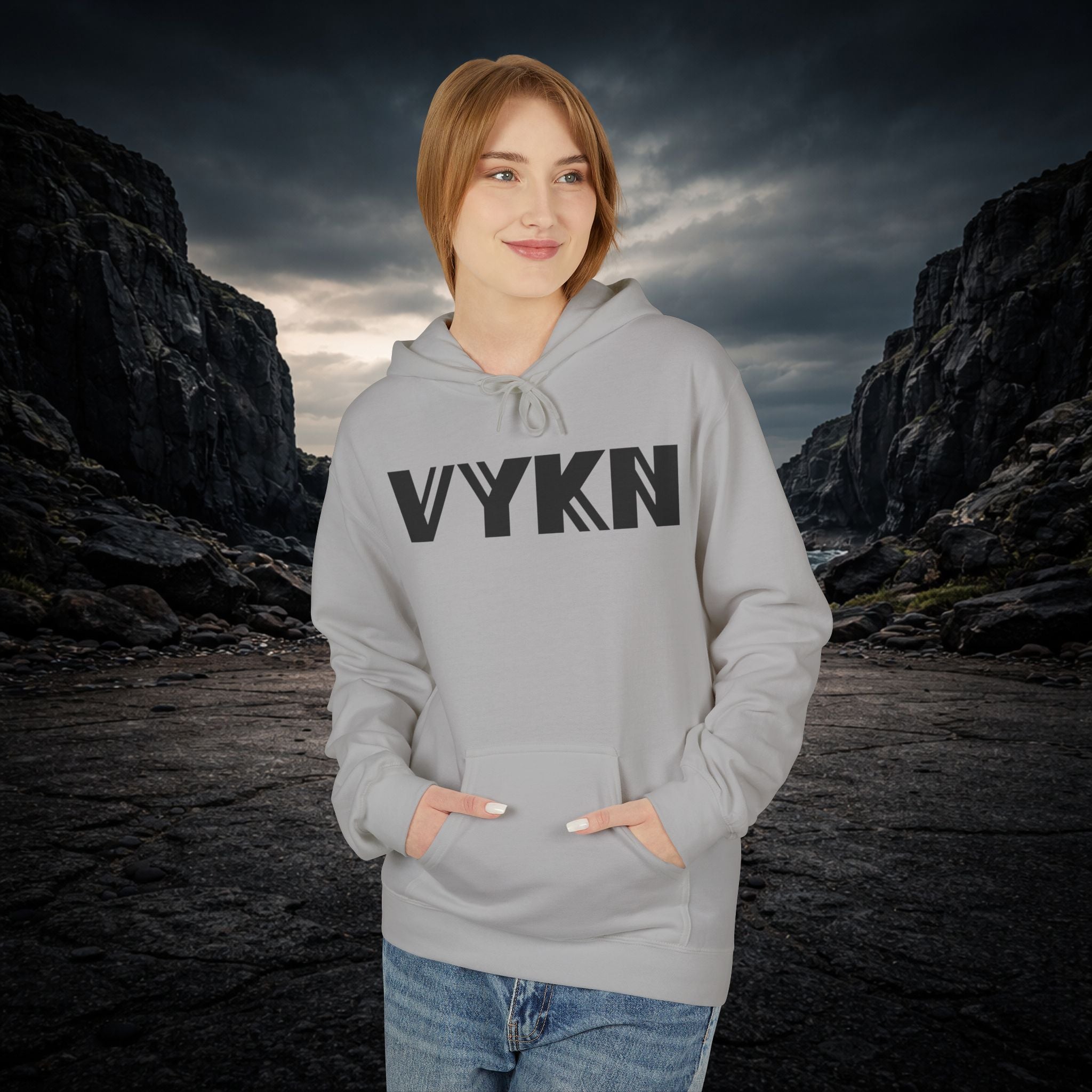 VYKN™ Classic Hoodie – Black Logo