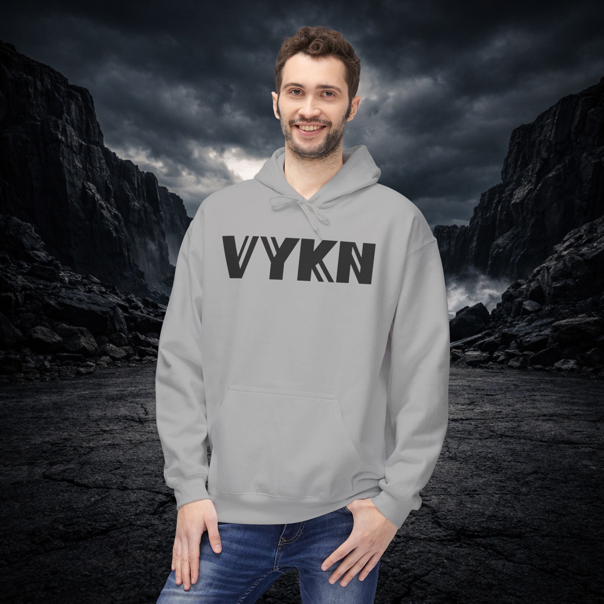 VYKN™ Classic Hoodie – Black Logo