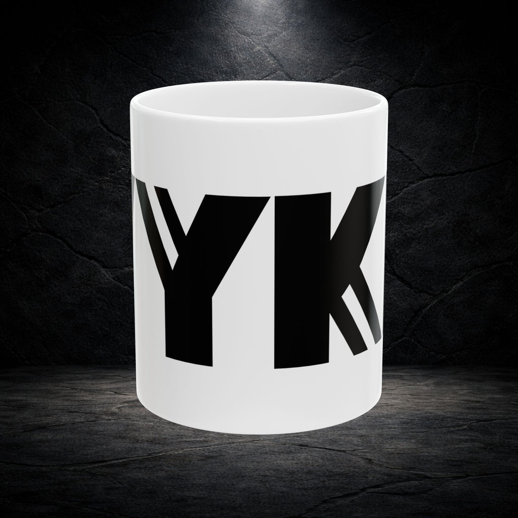 VYKN™ ceramic coffee mug in 11oz and 15oz sizes on a clean white background