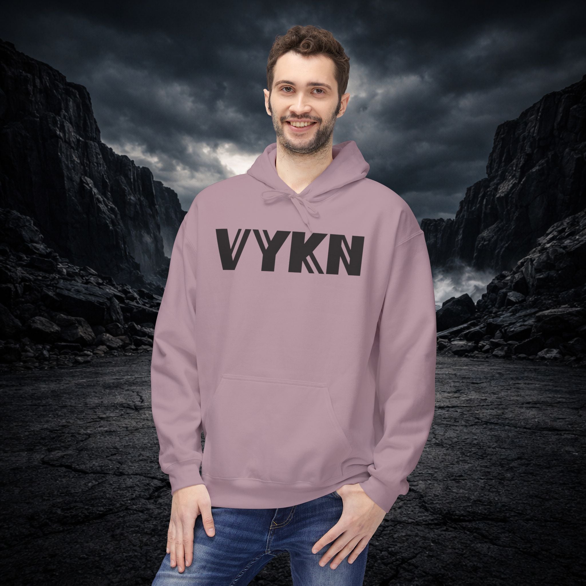 VYKN™ Classic Hoodie – Black Logo