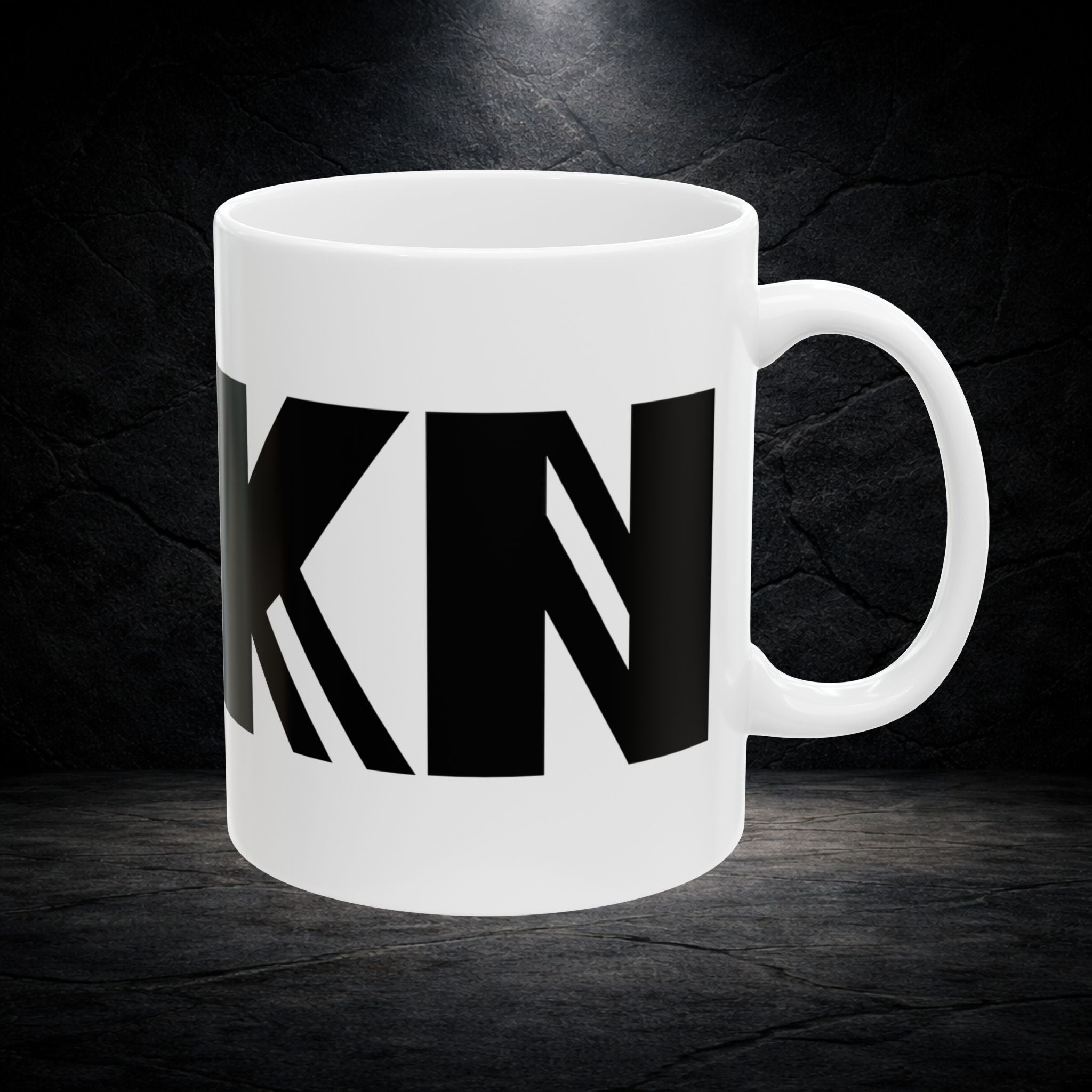 VYKN™ ceramic coffee mug in 11oz and 15oz sizes on a clean white background