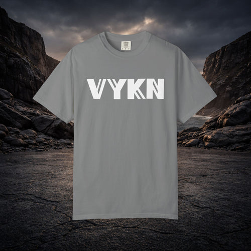 VYKN Classic Tee in white with embroidered logo on chest