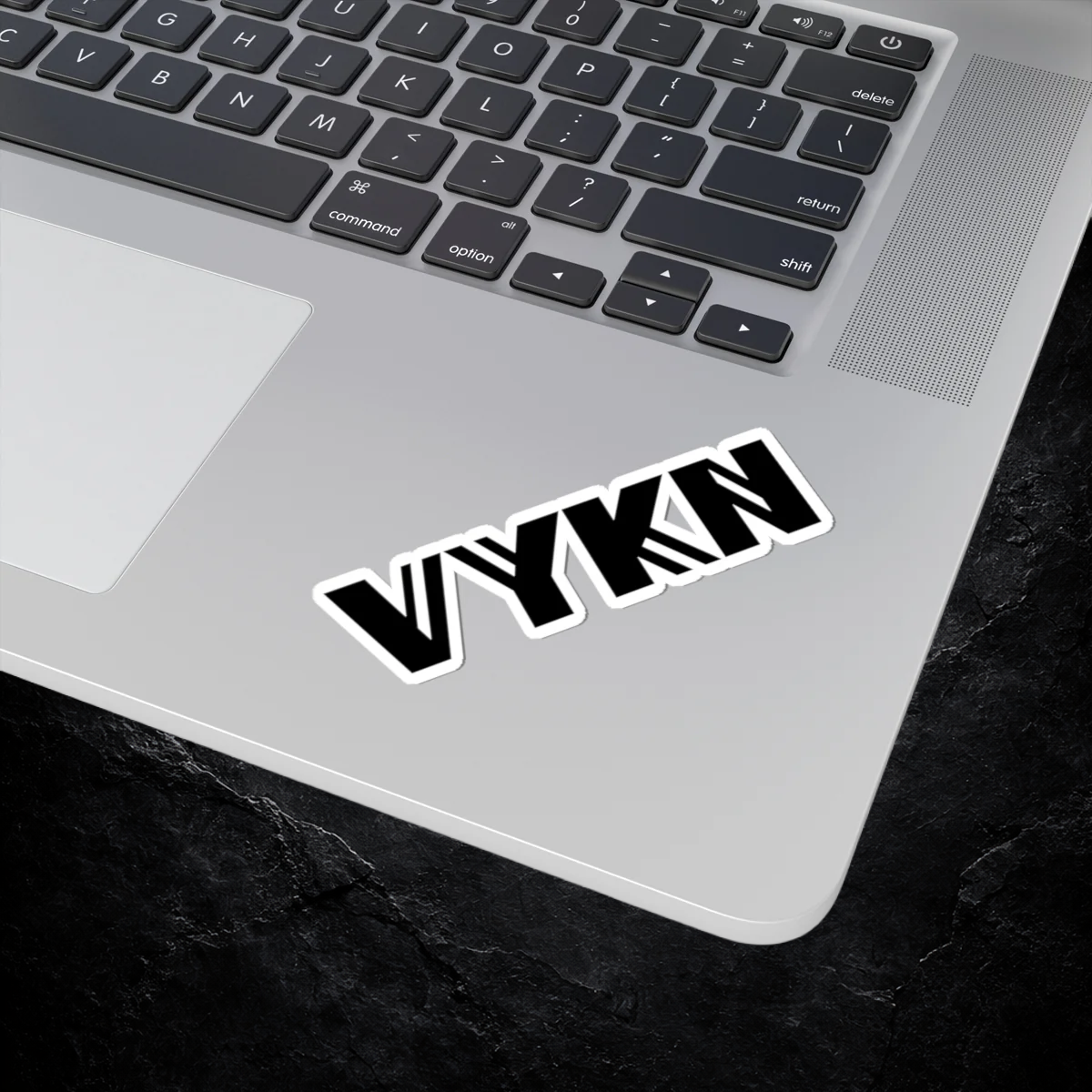 VYKN™ logo vinyl sticker with bold design on white background