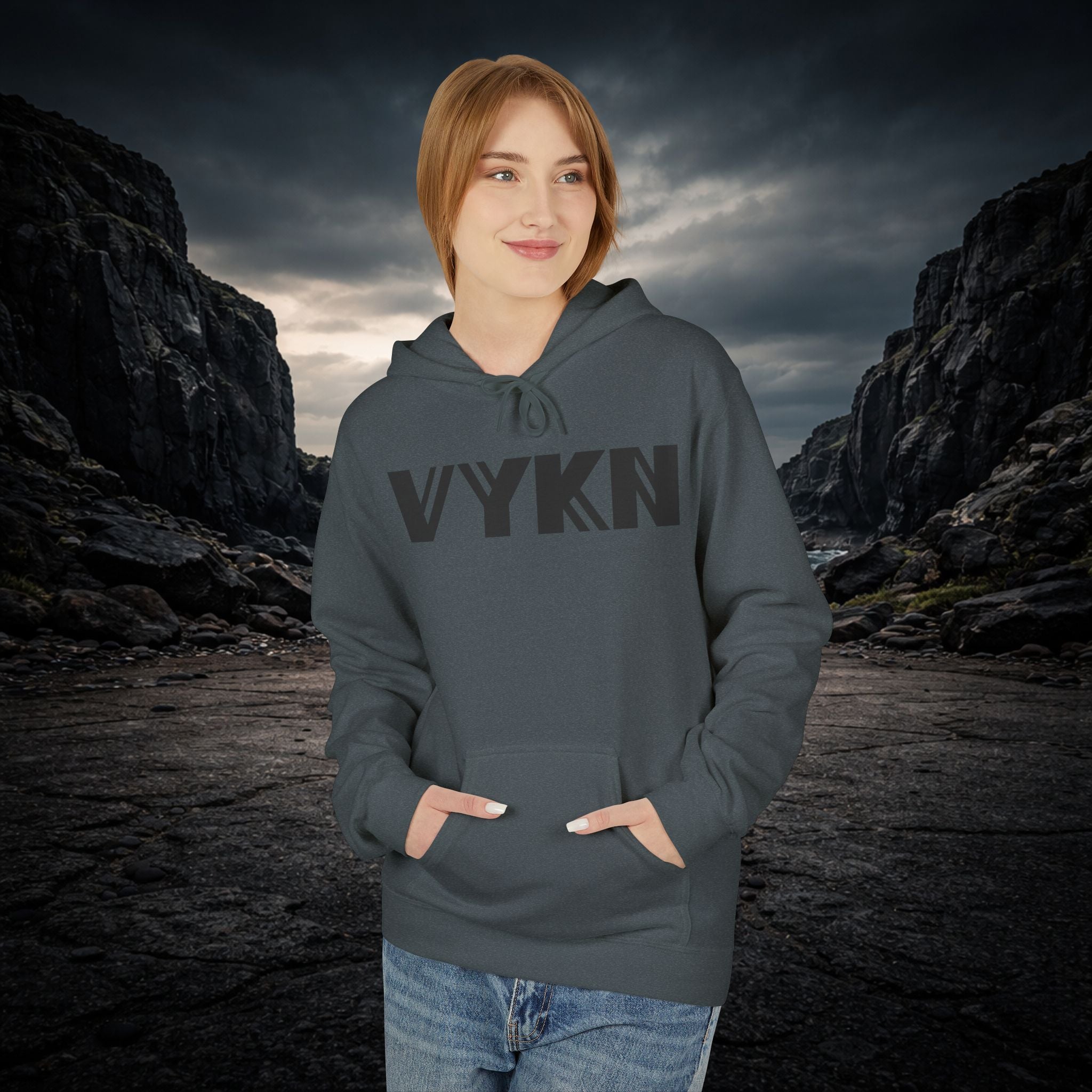 VYKN™ Classic Hoodie – Black Logo