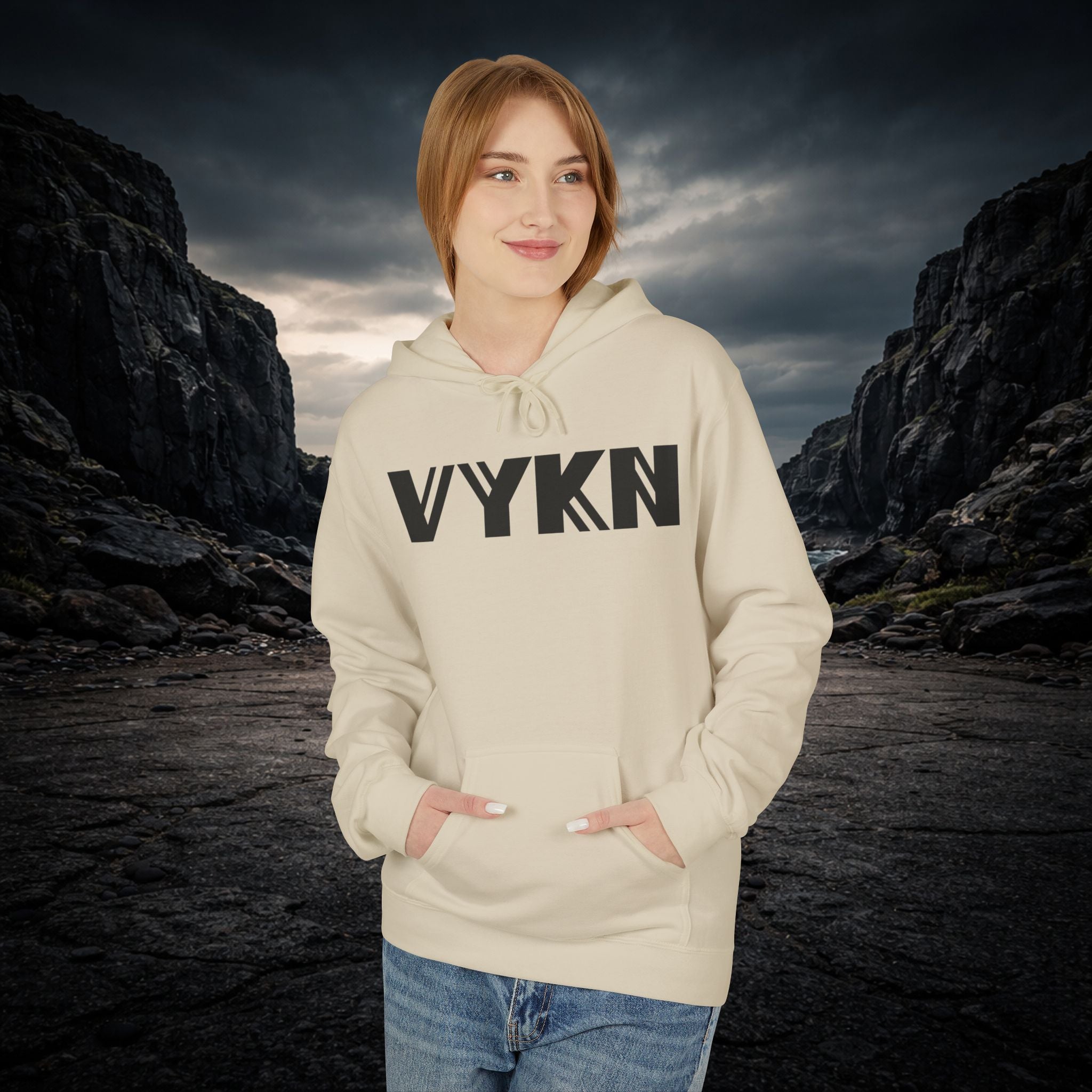 VYKN™ Classic Hoodie – Black Logo