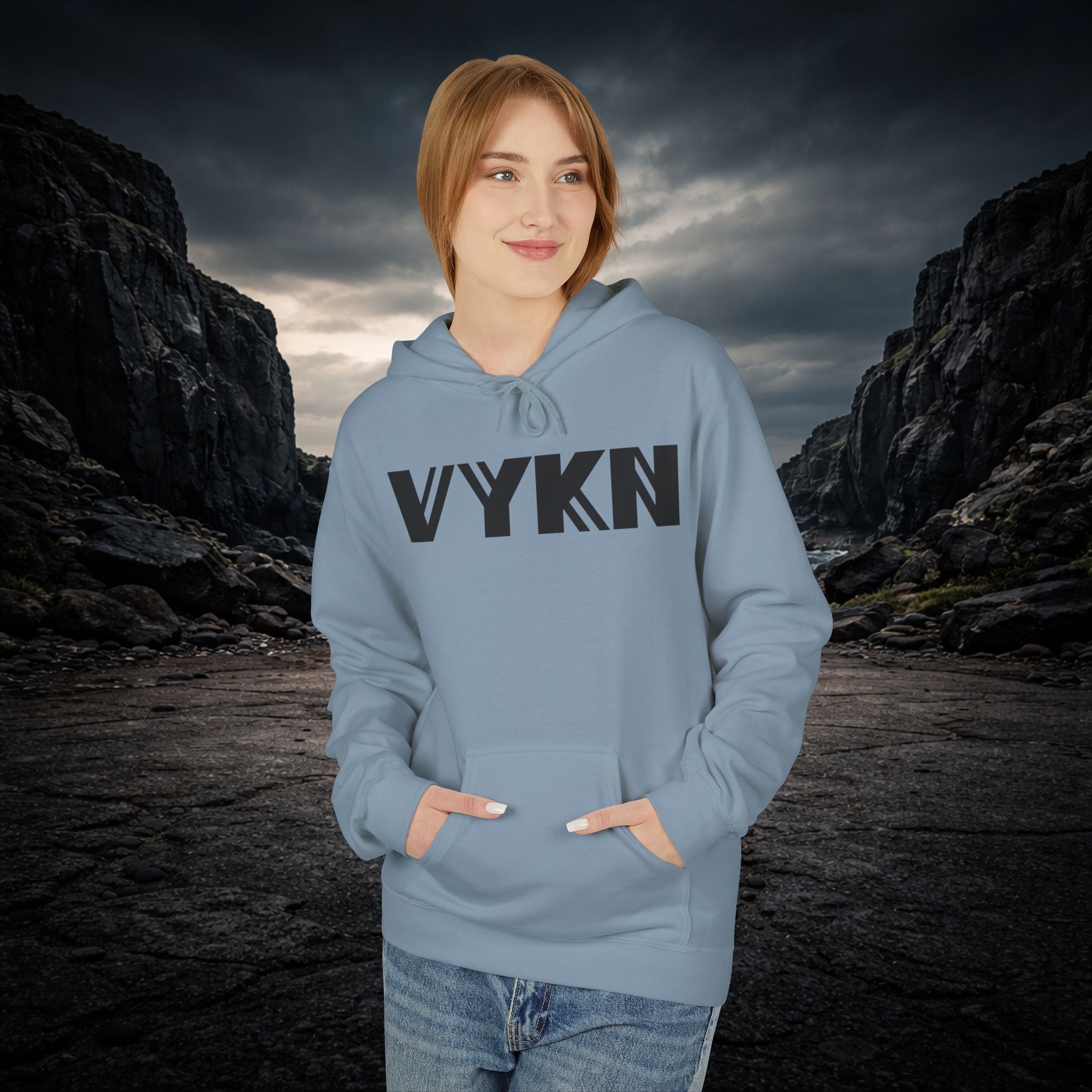 VYKN™ Classic Hoodie – Black Logo