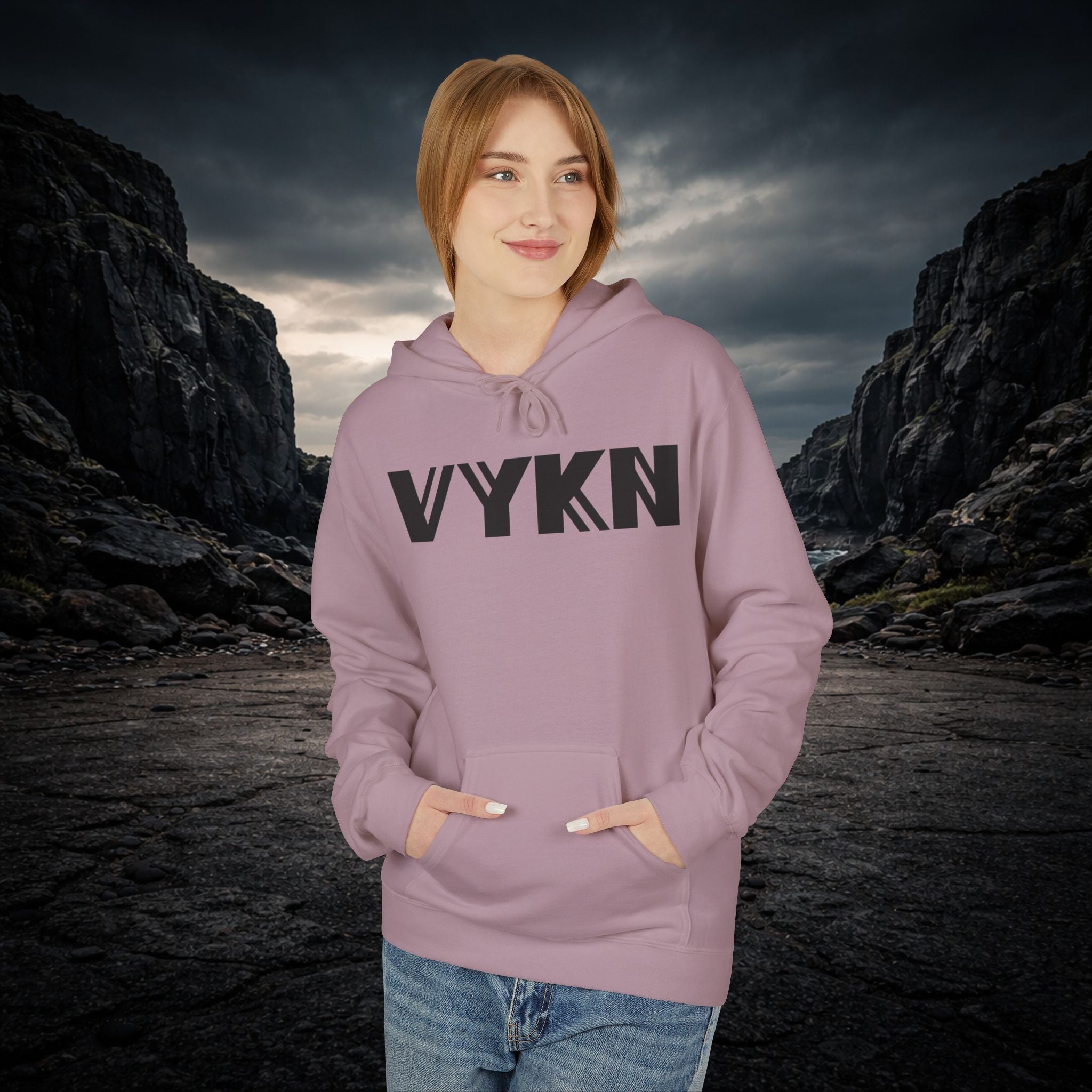 VYKN™ Classic Hoodie – Black Logo