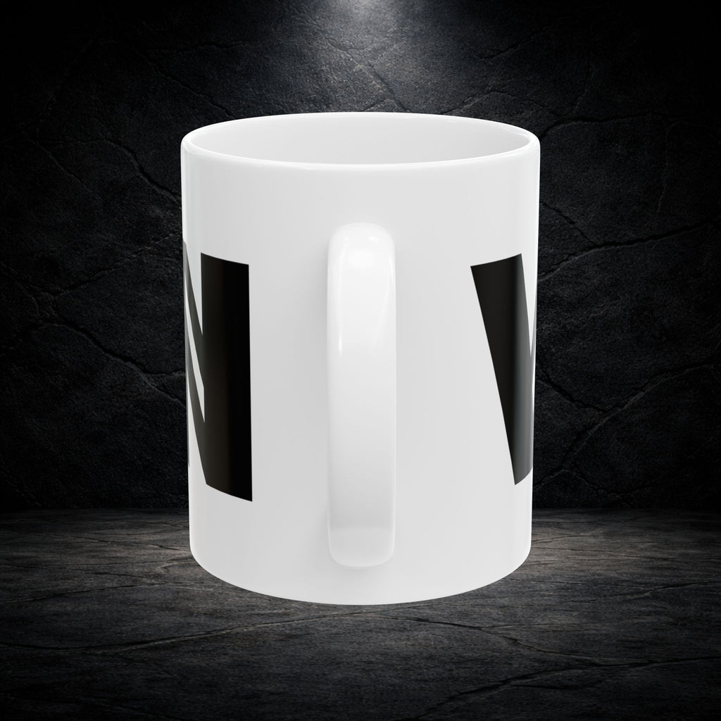 VYKN™ ceramic coffee mug in 11oz and 15oz sizes on a clean white background