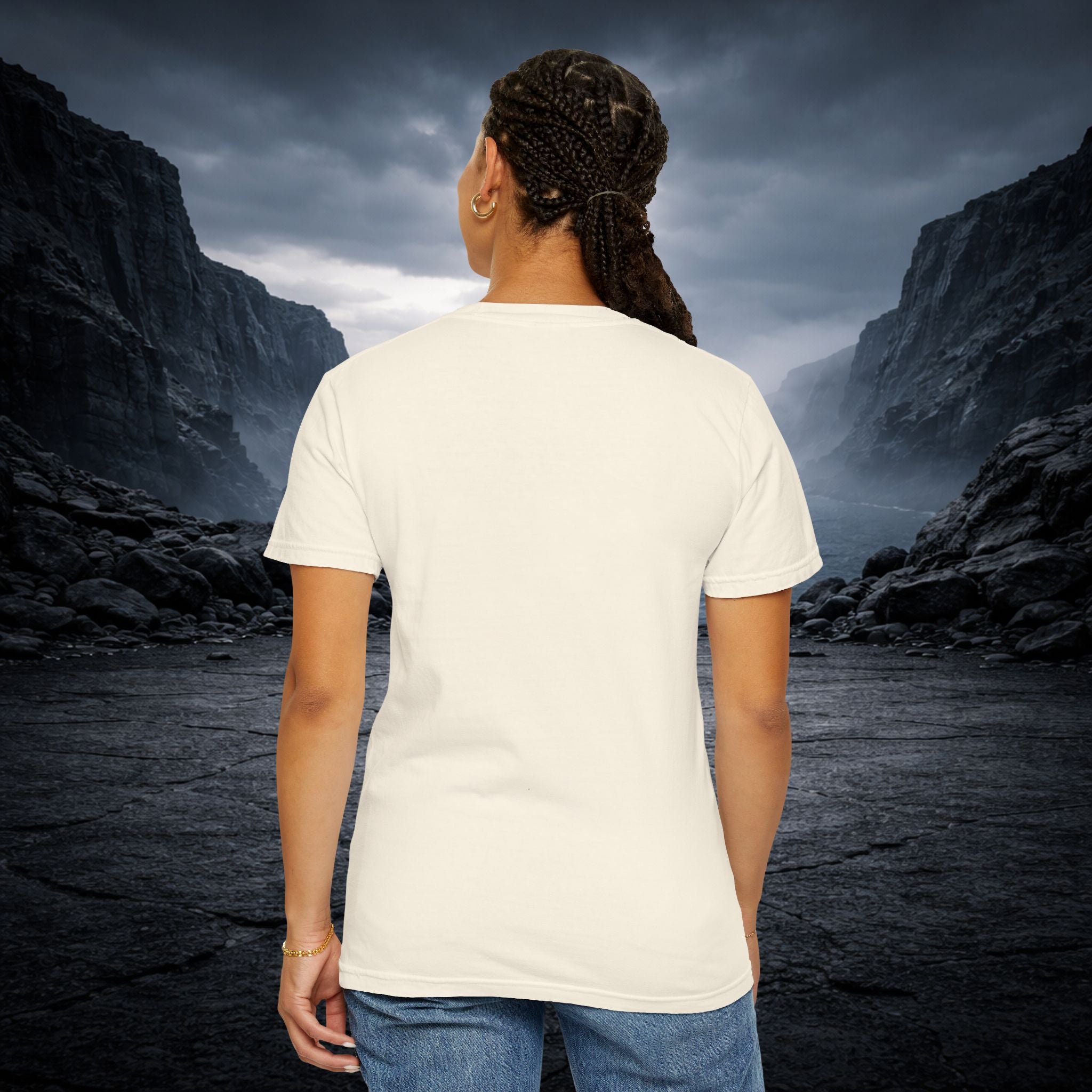 VYKN Classic Tee in white with bold black logo on chest