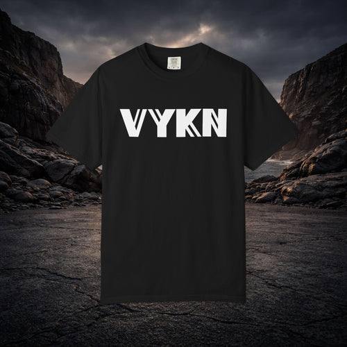 VYKN Classic Tee in white with embroidered logo on chest